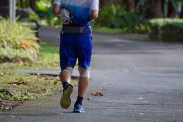 sport, roller, running, park, people, run