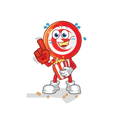 tunisia fan with popcorn illustration. character vector