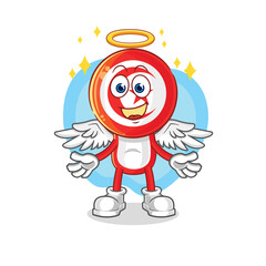 tunisia angel with wings vector. cartoon character