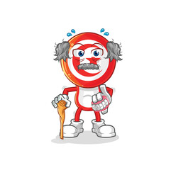 tunisia white haired old man. character vector