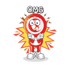 tunisia Oh my God vector. cartoon character