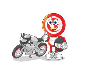 tunisia racer character. cartoon mascot vector