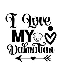 I Love My Dalmatian SVG