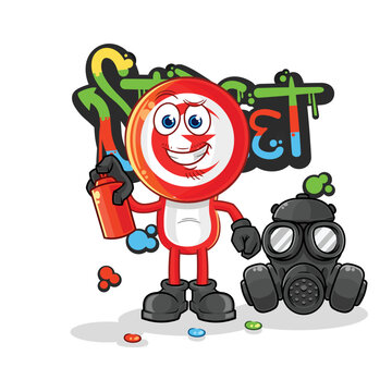 recommend clip art: tunisia graffiti artist vector. cartoon character