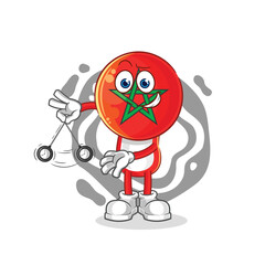 morocco hypnotizing cartoon. cartoon mascot vector