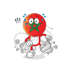 morocco running illustration. character vector