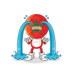 morocco crying illustration. character vector