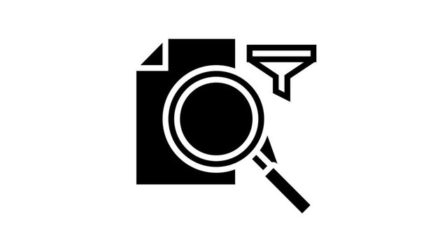 filter paper for filtration line icon animation