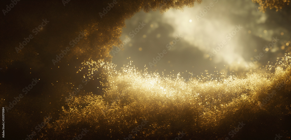 Poster soft particle effect and glitter background. backdrop with copy space, graphic elements for design l