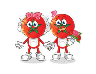 Fototapeta premium morocco wedding cartoon. cartoon mascot vector