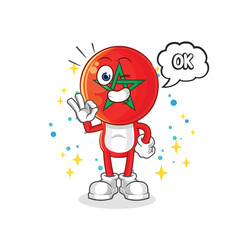 morocco agree mascot. cartoon vector