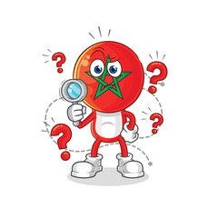 morocco searching illustration. character vector