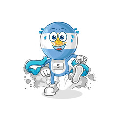 Fototapeta premium argentina runner character. cartoon mascot vector