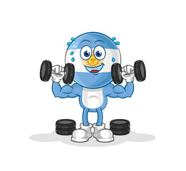 Obraz premium argentina weight training illustration. character vector
