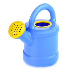 Children's plastic watering can for playing in the sandbox or in the garden. Color watering can for...