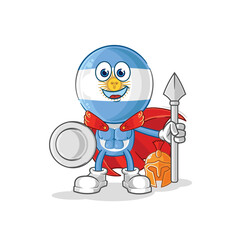 argentina spartan character. cartoon mascot vector