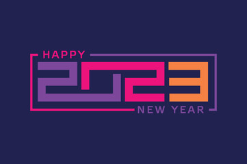 happy new year 2023 design modern geometric style