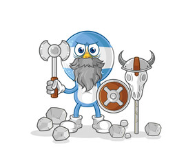 argentina viking with an ax illustration. character vector