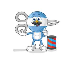 argentina barber cartoon. cartoon mascot vector