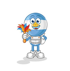 argentina maid mascot. cartoon vector