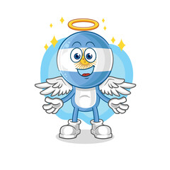 argentina angel with wings vector. cartoon character