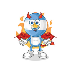argentina demon with wings character. cartoon mascot vector