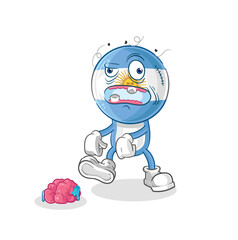 argentina zombie character.mascot vector