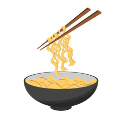Asian Noodle, asianfood, vector illustration