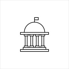 City hall icon. Trendy flat vector City hall icon on white background from Architecture and Travel collection, vector illustration