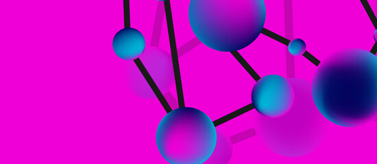 Line points connections geometric abstract background