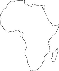 Fototapeta doodle freehand drawing of africa countries map. obraz