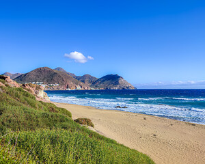 Coastline of Cabo de Gata Almeria Spain.