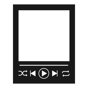 Music player frame icon design template vector isolated illustration