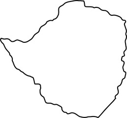 doodle freehand drawing of zimbabwe map. - obrazy, fototapety, plakaty