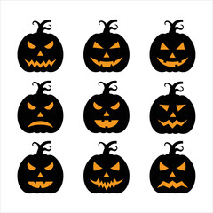 icon halloween pumpkin vector