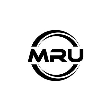 MRU letter logo design with white background in illustrator, vector logo modern alphabet font overlap style. calligraphy designs for logo, Poster, Invitation, etc.