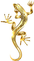 Fototapeta premium Golden Patterned Lizard