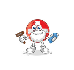 Fototapeta premium swiss shave facial hair vector. cartoon character