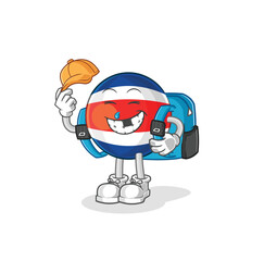 Obraz premium costa rica goes to school vector. cartoon character