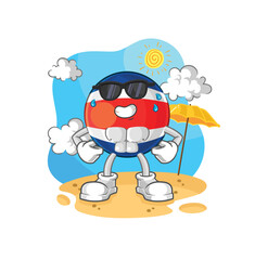 costa rica sunbathing in summer. character vector