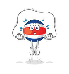 costa rica jump rope exercise. character vector