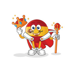 Obraz premium spain king vector. cartoon character