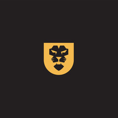 Lion Crown Premium Classic Luxury Elegant Crest logo design inspiration with golden colour 