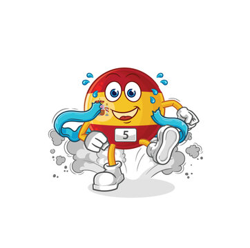 spain runner character. cartoon mascot vector