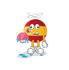 Fototapeta premium spain no brain vector. cartoon character