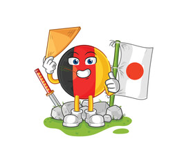 belgium japanese vector. cartoon character