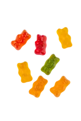 Poster jelly bears candy isolated on a transparent background. Jelly Bean. © apinya