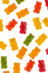 jelly bears candy isolated on a transparent background. Jelly Bean.