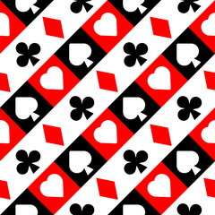seamless pattern with playing cards