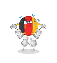 belgium fart jumping illustration. character vector